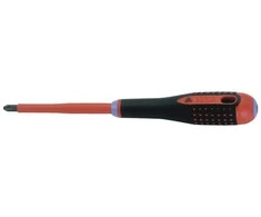 izoliuotas Phillips atsuktuvas Pozidriv, dydis PZ2, VDE ERGO Bahco varžtai [BE-8820S]