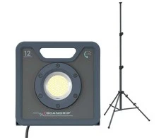 Darbo lempa LED NOVA 12, 12000lm, Bluetooth IK07/IP67 + 3m stovas, Scangrip