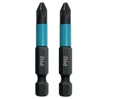 Makita Sukimo antgalis PH2 50MM IMPACT Juodas 2 vnt. komplektas B-63725