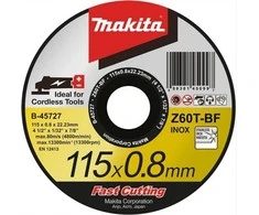 geležtė metalui / nerūdijančiam plienui pjauti INOX, 115/22.23/0.8mm Makita [E-10861]
