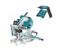 Makita DLS211ZU Akumuliatorinis pjovimo staklės 2x18 V, 305 mm, 107x363 mm, AWS (su AWS lustu), DXT, ADT, bešepetėlinis variklis, Be akumuliatorių ir kroviklio!