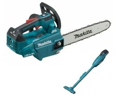 Grandininis pjūklas akumuliatorinė pjūklas grandininis 30cm, 2x18V Li-Ion XPT Makita [DUC306ZB] + Dovana rękawice