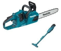 Grandininis pjūklas akumuliatorinė pjūklas grandininis 35cm, 2x18V Li-Ion LXT Makita [DUC355Z] + Dovana rękawice