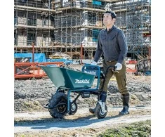 Makita DCU180Z Cordless Wheelbarrow 2X18V Li-ion, BL-motor, 2-speed, max load 130kg, 32,2kg be akumuliatoriaus ir kroviklio