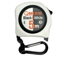 miara zwijana 5m [MEDID 6528], Juodas&amp;Baltas, dvipusė