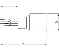 1/4" rankinė galvutė su TORX T25 antgaliu, Bahco [6709TORX-T25]