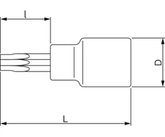 1/4" rankinė galvutė su TORX T30 antgaliu, Bahco [6709TORX-T30]