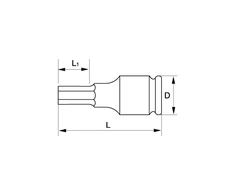 Smūginė šešiakampė galvutė KOKEN 14012M-60 1/2" 10mm