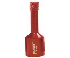 Grąžtas 10 mm deimantinis skylių pjūklas sausam gręžimui kampiniu šlifuokliu, M14 sriegis, 365 SMART [SM-25-100]