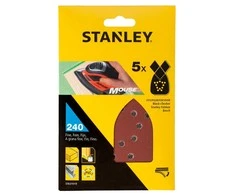 universalus šlifavimo popierius P240, pakuotėje 5 Stanley [STA31019-XJ]