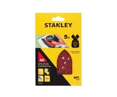 universalus šlifavimo popierius P40, pakuotėje 5 vnt Stanley [STA31034-XJ], skirtas pelės šlifuokliui