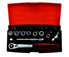 Bahco Galvučių 4-10mm ir antgalių PH/PZ/TX/SL rinkinys 1/4" 24vnt