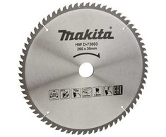 Makita T.C.T. pjūklas 260X2.8X30mm 5° T70 D-73003 T.C.T • 260 x 30 mm • 5° • 70 T • Aliuminio