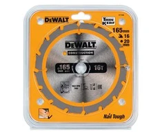Pjovimo diskas medienai DeWalt; 165x1,86x20,0 mm; Z24; 20°