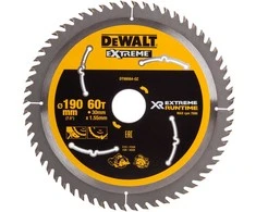 diskinis pjūklas medienai pjauti 190/30/1,55 mm, 60 dantų, XR EXTREME RUNTIME DEWALT [DT99564-QZ]