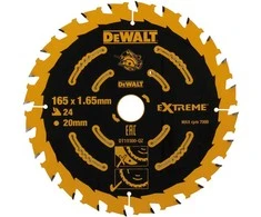 Pjovimo diskas medienai DeWalt; 165x1,65x20,0 mm; Z24; 18°