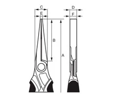 Bahco Plokščios replės 160mm Ergo