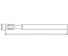 3/4 colio pakreipimo rankenėlė, 600 mm, Koken [6768-600]