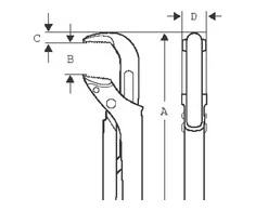 ERGO vamzdžių veržliaraktis, švediško tipo, skirtas 2,1/2" Bahco [143]