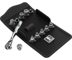 Rinkinys 11szt. nasadek sześciokątnych 1/4" su diskų įtaisu sześciokątnym 11 mm, rozmiary 4-13 mm, Zyklop Mini 2 w 1, Wera [05135021001]