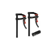 rinkinys: 2 x svirties spaustukai plienas KLI20, 200x80mm KliKlamp + Multitool, Bessey [KLI-SET-A] Juodas Edition