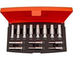Bahco Galvučių dvylikakampių rinkinys 6-19mm 3/8" 14vnt