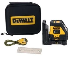 savaime išsilyginantis kryžminis lazeris su raudonu spinduliu, diapazonas iki 30 m, 3,6 V/1,7 Ah, USB, DEWALT [DCLE14201RB-XJ] lagaminas