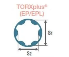 smūginis lizdas 1/2" kvadratiniam, TORXplus vidinis tvirtinimas 14EPL, Koken [14425 14EPL]