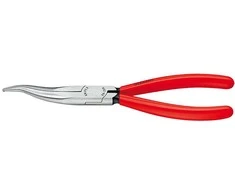 Labai ilgos, pusapvalės, lenktos replės, 200 mm, plastikine rankena, Knipex [38 31 200]