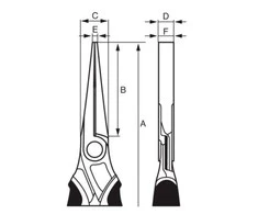 1000V plokščianosės replės 140mm, Bahco