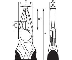 szczypce universalus, kombinerki chromowane 180mm, Bahco [2628 GC-180IP]