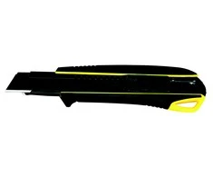 Tajima gumuotas peilis laužomomis 18mm juodosiomis geležtėmis ir automatiniu fiksatoriumi