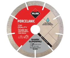 Deimantinis diskas porceliano keramikos pjovimui, šlapiam pjovimui, 125/22,23 mm, SHARK SUPERPRO, Rubi [41904]