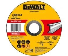plieno pjovimo diskas 355X25,4X3 mm AUKŠTOS našumo DEWALT [DWA8011RIA-AE]