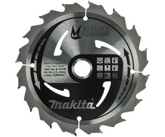 Makita T.C.T. pjūklas M-FORCE 165X2X20mm 15° T16 B-31930 T.C.T • 165 x20 mm • T16 • 15° • Medienai