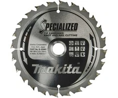 MAKITA DISKINIS PJŪKLAS 165x20x24z SPECIALIZED MEDIENAI (SU VINIMIS IR ŠAKOMIS)
