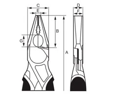 1000V Kombinuotos replės 160mm, ypač kietai vielai, Bahco