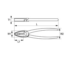 Kombinuotos replės 200mm 1000V VDE Irimo