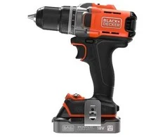 Black &amp; Decker Juodas &amp; Decker akumuliatorinis gręžtuvas/suktuvas, 45Nm, 18V POWERCONNECT, Juodas &amp; Decker [BCD382D1XK-QW] 2.0Ah, lagaminas
