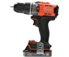 Stanley Juodas &amp; Decker Juodas &amp; DECKER 18V Drill Driver with 2x2.0 Ah Batteries | BCD383D2XK-QW