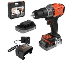 Stanley Juodas &amp; Decker Juodas &amp; DECKER 18V Drill Driver with 2x2.0 Ah Batteries | BCD383D2XK-QW