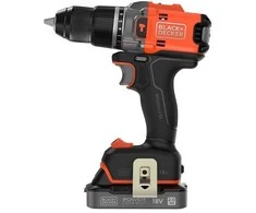 Black &amp; Decker wiertarko-wkrętarka smūginis akumuliatorinė, 50Nm, 18V POWERCONNECT, Juodas &amp; Decker [BLD683D2XK-QW] 2x2,0Ah, dėklas