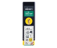 kobalto metalo grąžtas 1,0 mm HSS-Co PZ, trumpas ALPEN [0090600100100]
