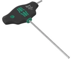 Šešiakampis atsuktuvas su T-formos rankena WERA 454 Hex-Plus HF 3x100mm