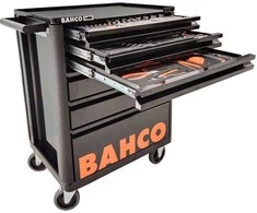 6 stalčių įrankių vežimėlis su 216 „Bahco“ įrankių [1472K6BKFFSD]