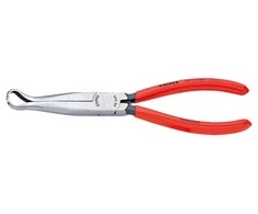 ypač ilgos replės, pusapvalės, lenktos, 200 mm, plastikinė rankena, Knipex [38 91 200]