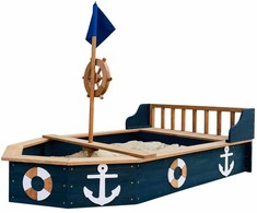 AXI Wooden Sandbox Doris Pirate Ship with Storage + Cover 153 cm