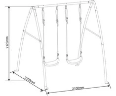 Supynės Axi Double Metal Swing