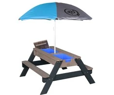 AXI Nick Picnic Table with Sand/Vanduo Containers and Umbrella