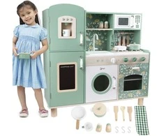 CLASSIC WORLD Large Wooden Vintage Kitchen for Kids + Accessories